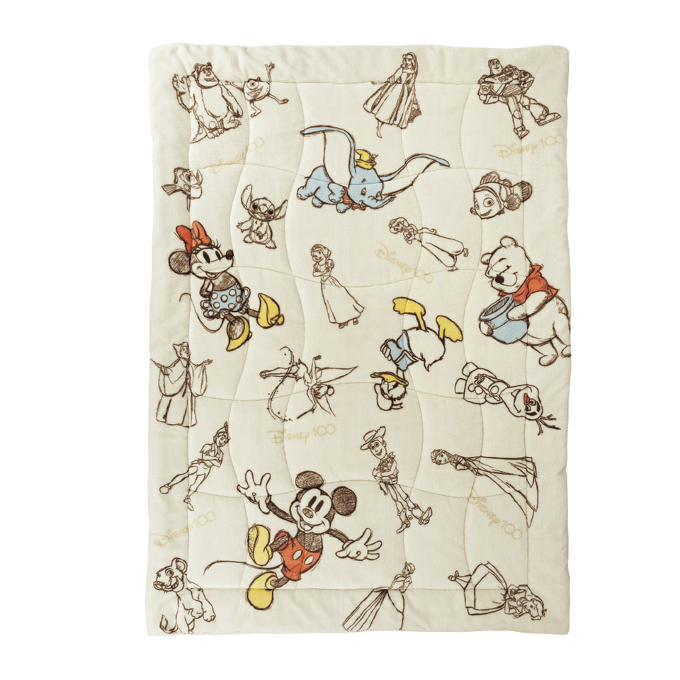 【レア】ディノス ヒートループ ディズニー創立100周年記念デザイン ケット ディズニー100デザインのお布団でぬくぬく。ディノスのあったか寝具で