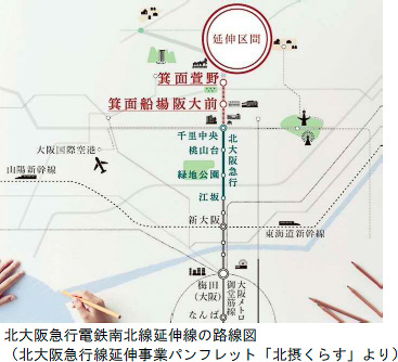 北大阪急行電鉄南北線延伸線の開業日が決定