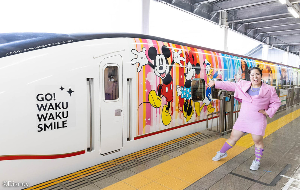 ディズニー 「GO! WAKU WAKU SMILE スタンプラリー」Nゲージ これは絶対乗りたいっ！ ディズニーの人気キャラを車体に