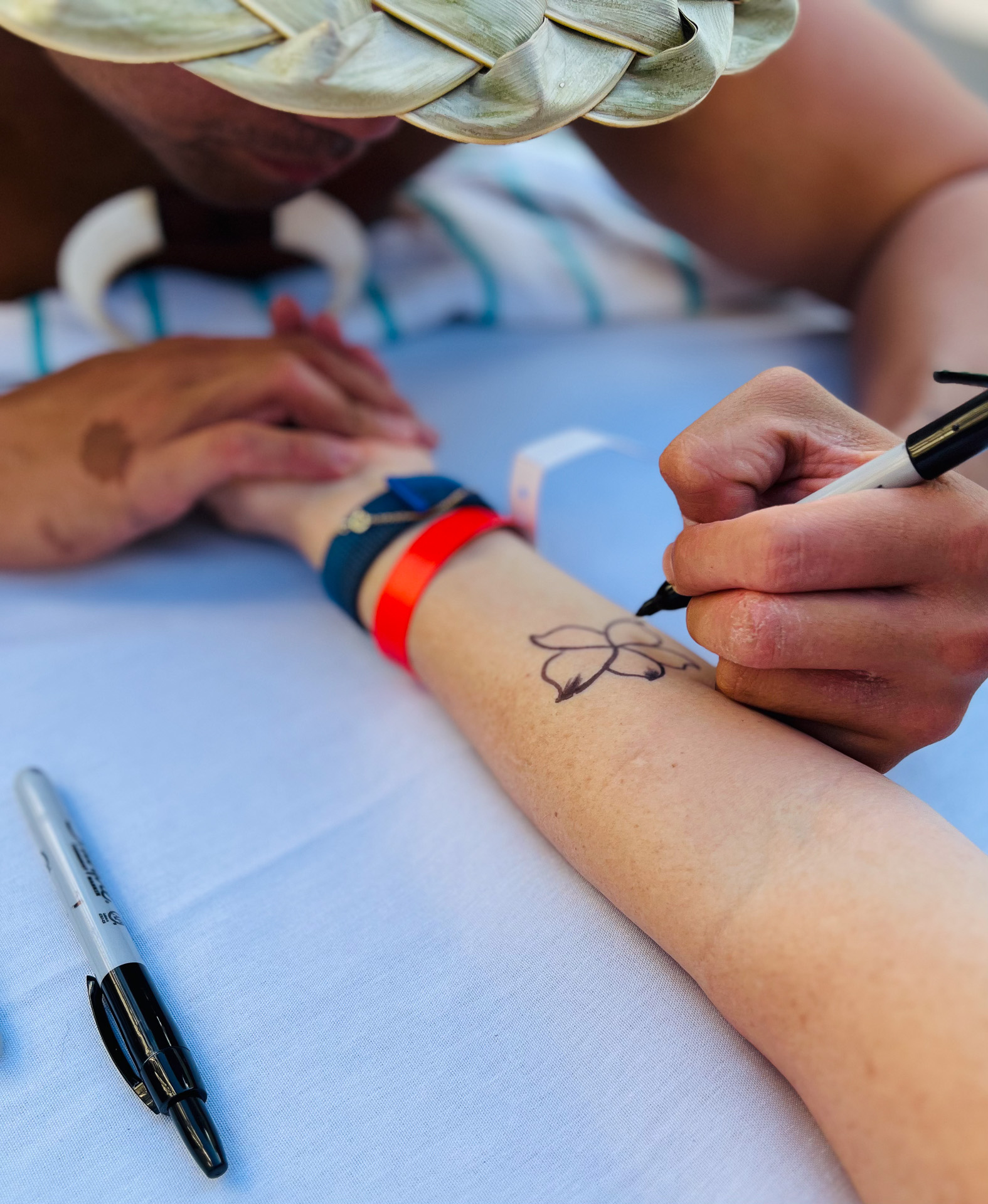 好きな柄をリクエストするとマジックで書いてくれる（なのですぐに落ちる）