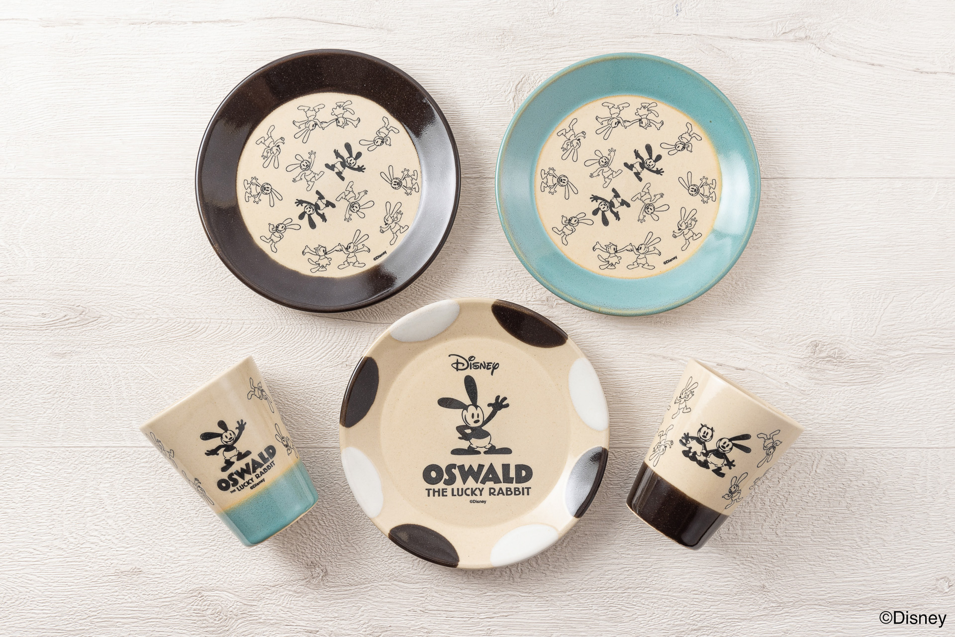 ヒキダシストアから「オズワルド・ザ・ラッキー・ラビット」デザインのお益子焼コレクションが発売