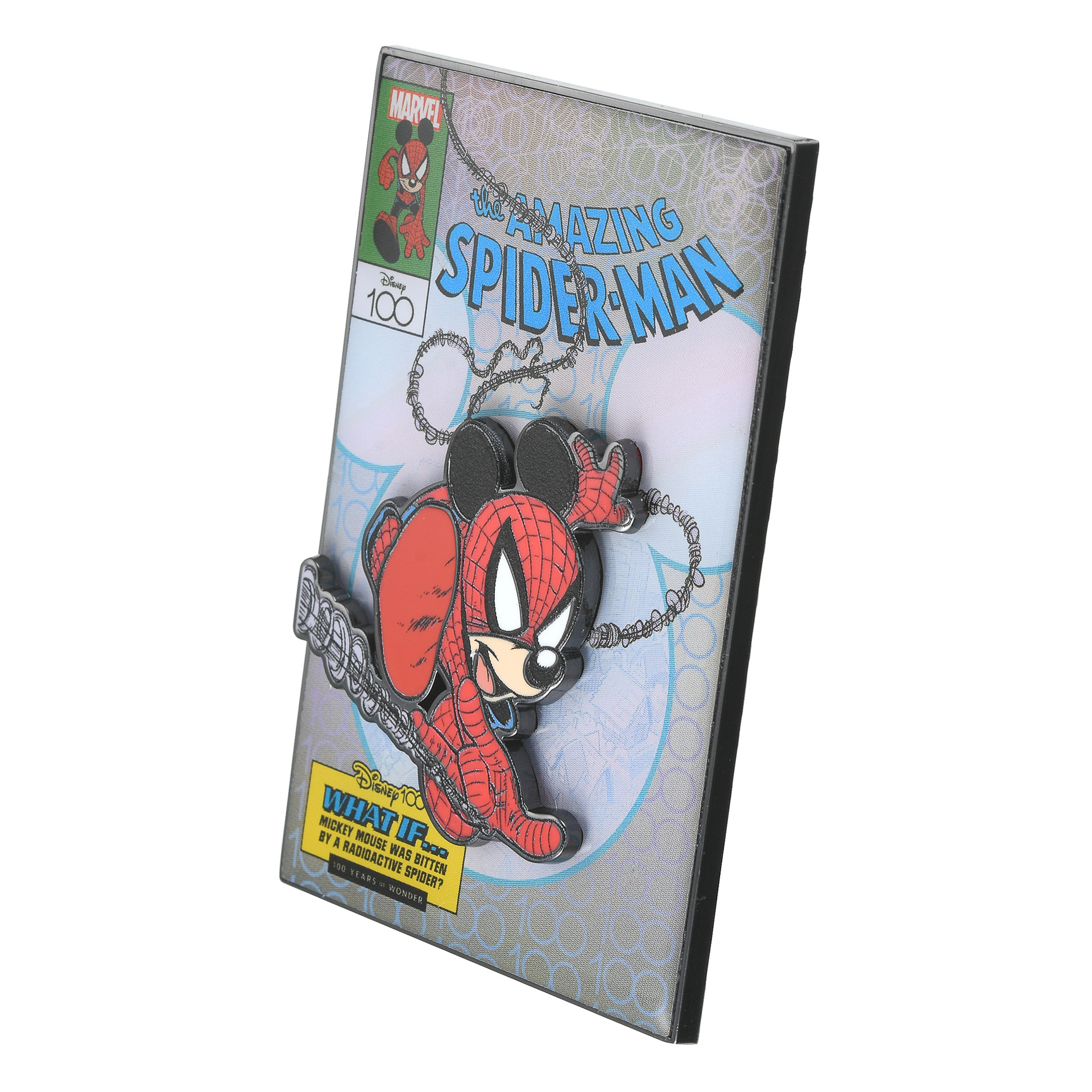 スパイダーマンのスーツ姿のミッキーマウス