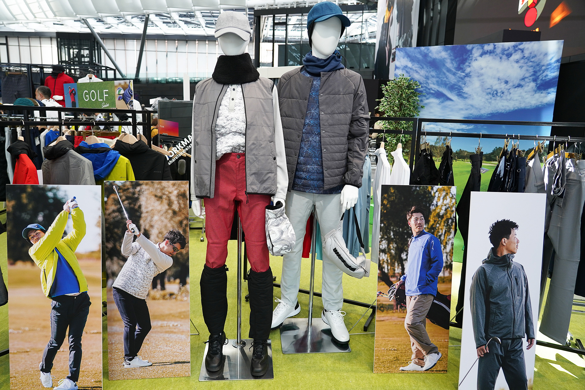 キャップやイヤーマフラー、防風フリースミトングローブなど小物も充実のワークマンのゴルフウェア