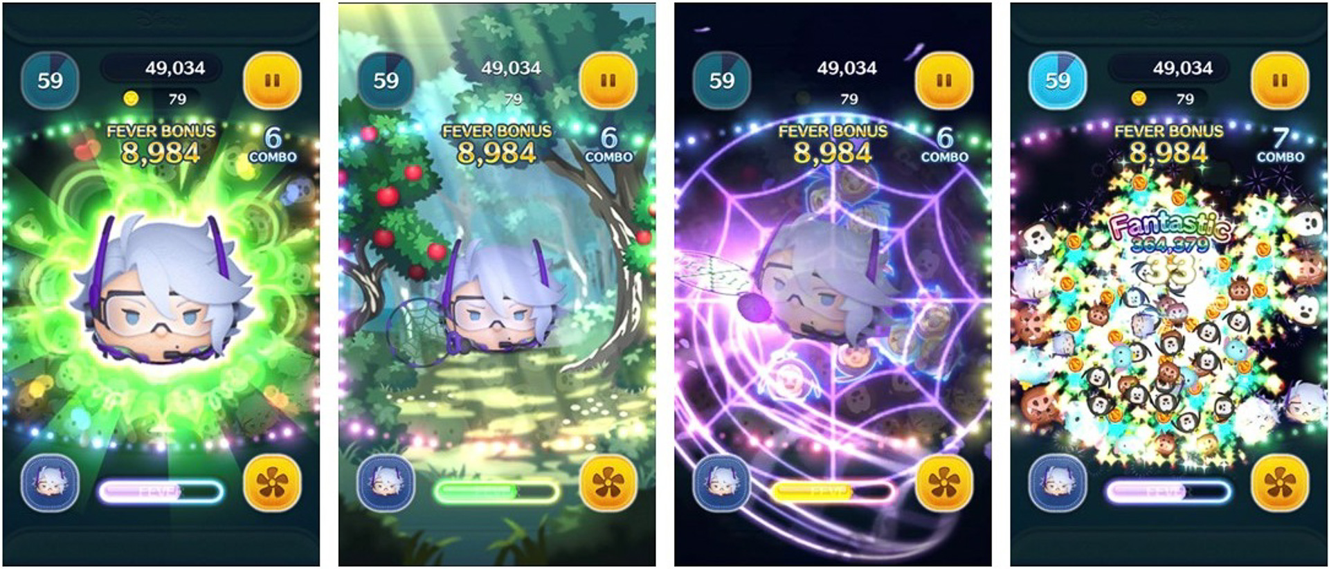 画面中央にツムをまとめて消す