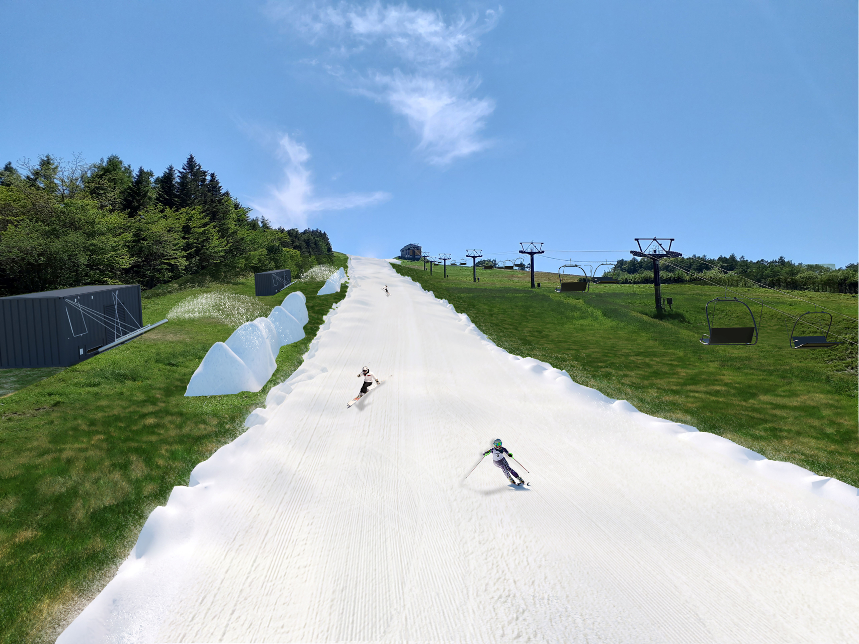 人工造雪機導入エリアのコースイメージ