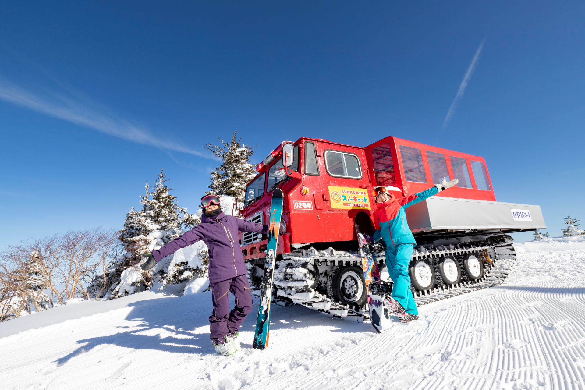 菅平高原は寒さ日本一の年もある寒冷地帯で、サラサラのパウダースノーが人気