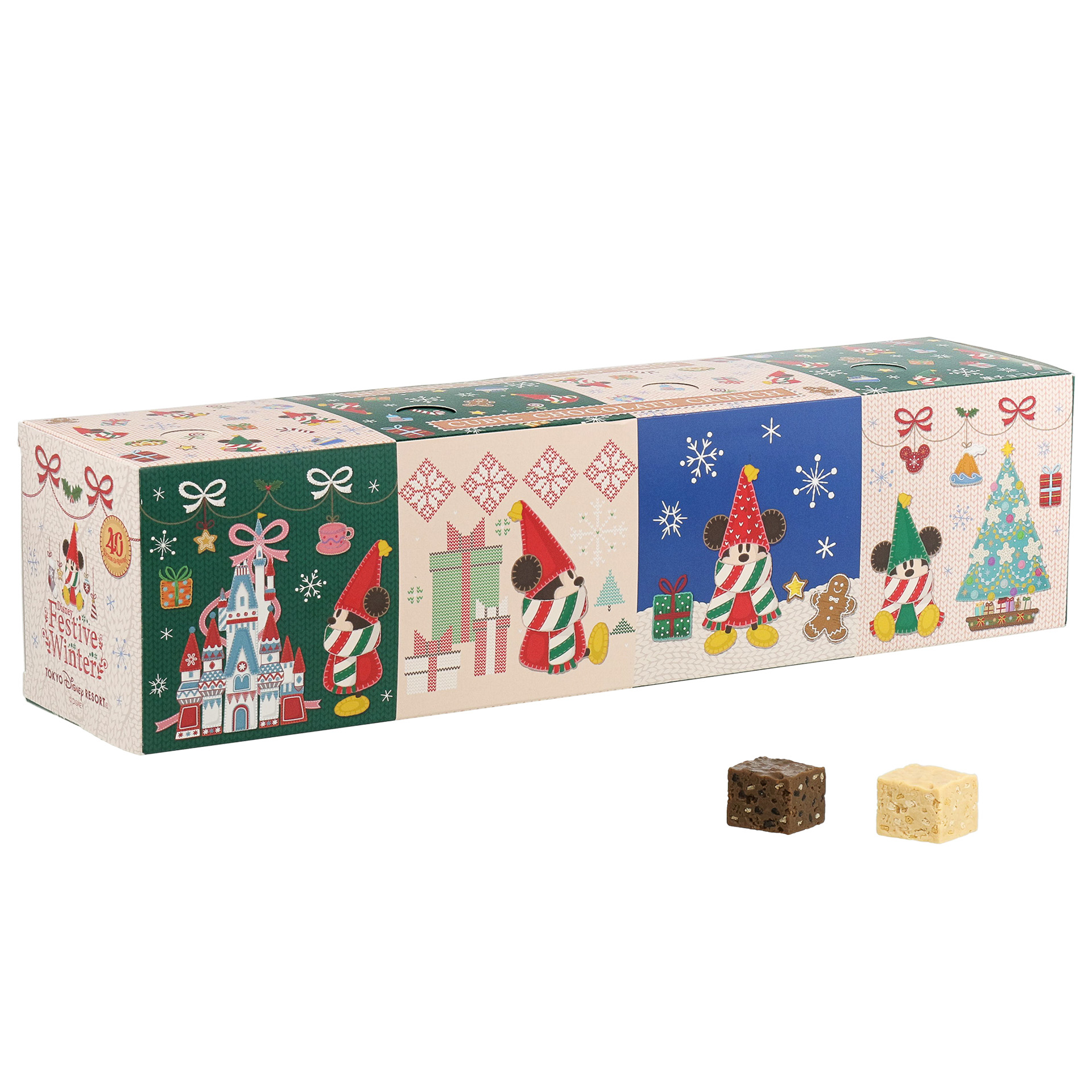 「ディズニー・クリスマス」のスペシャルグッズ「キュービックチョコレートクランチ」（1400円）