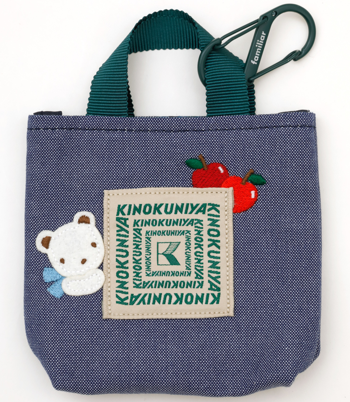 ファミリア×紀ノ国屋 ミニミニバッグ。約8.5～11.5×3×10cm