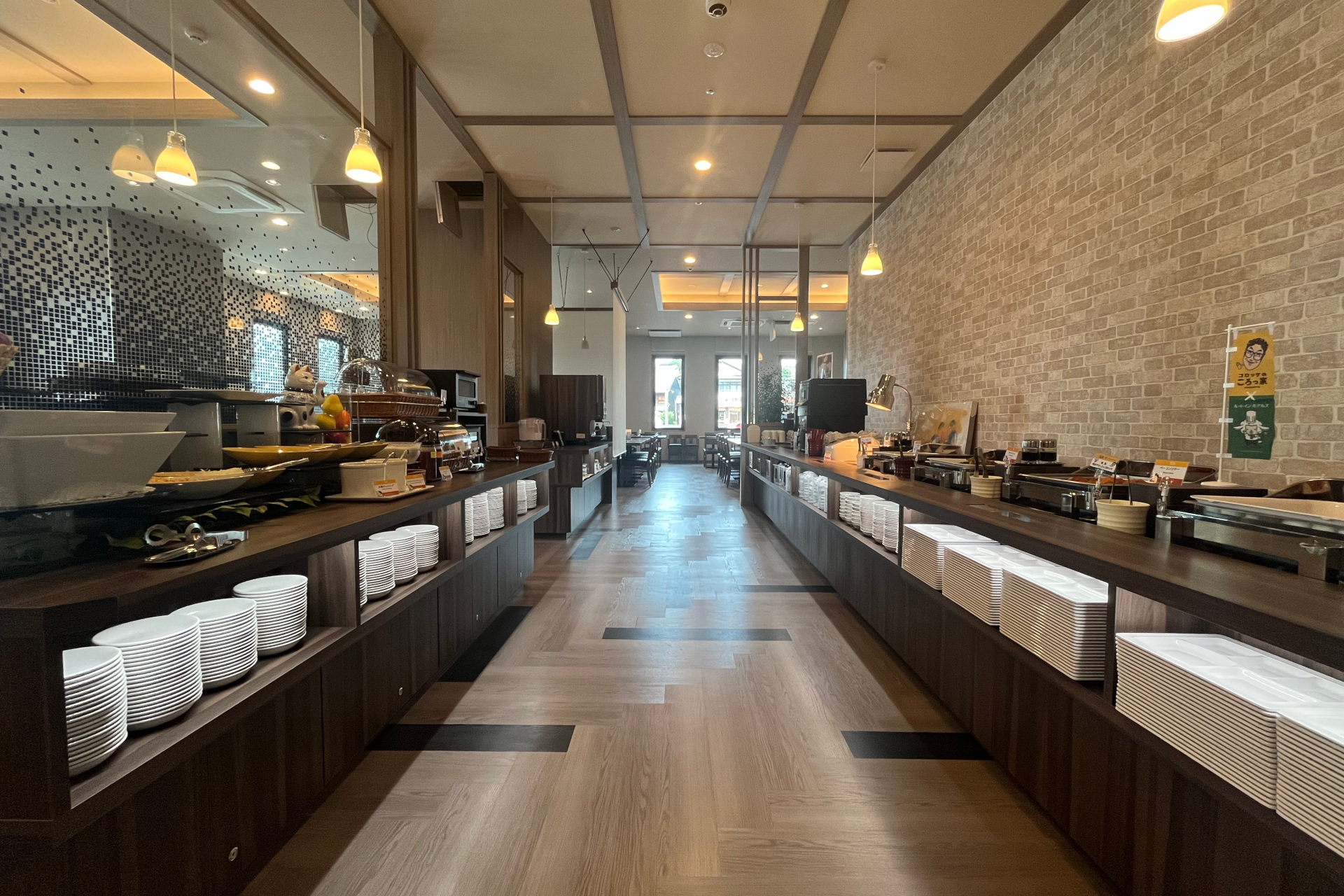 朝食会場のレストラン「NAGOMI」。宿泊者以外は朝食1100円