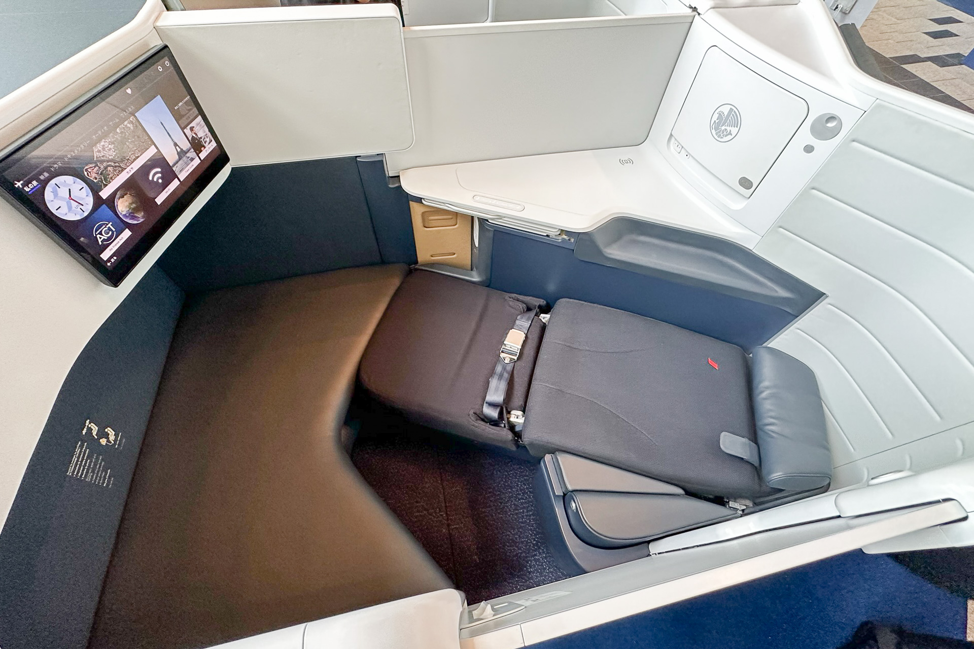 フルフラットを真上から