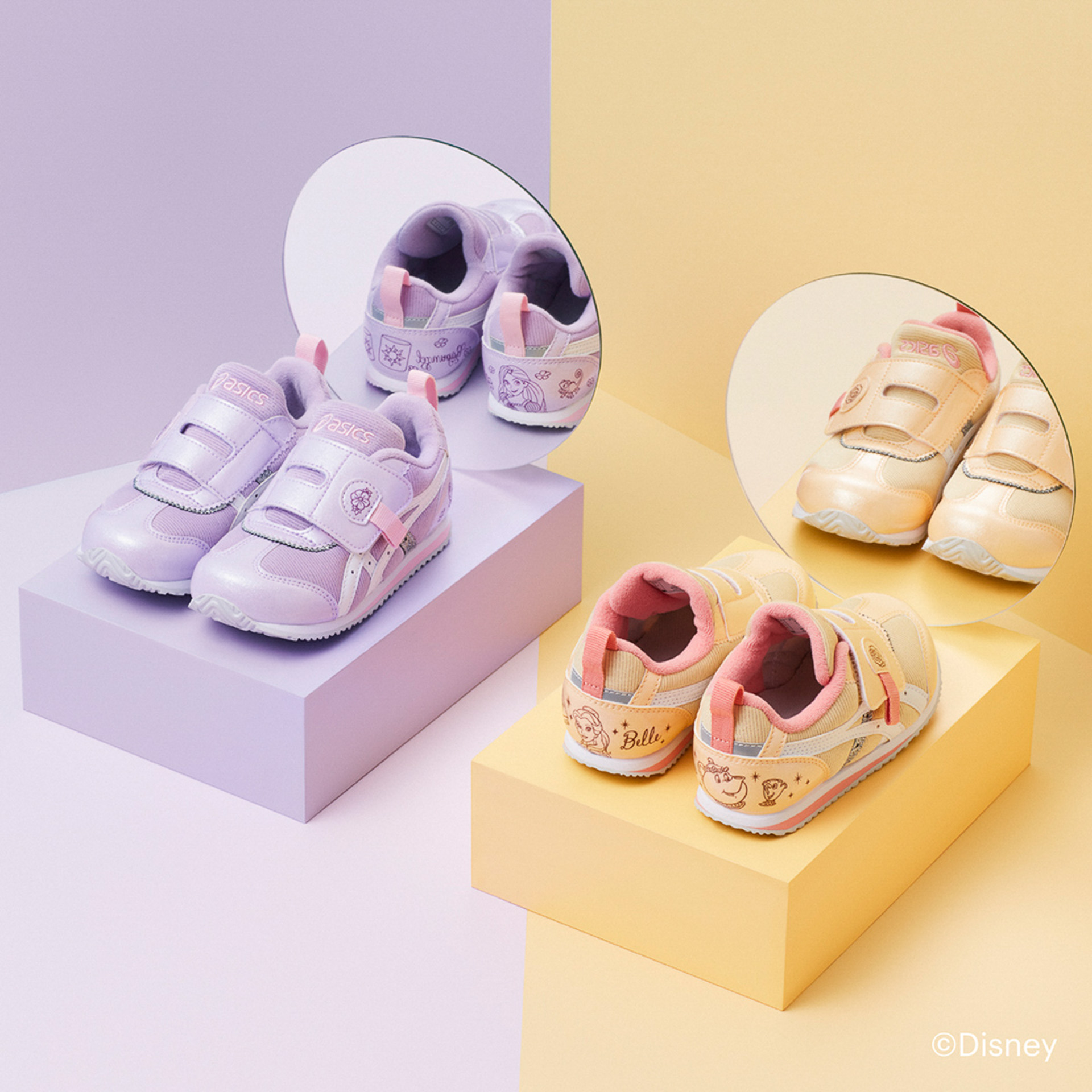 アシックスジャパンからディズニープリンセスデザインの子供用シューズ「Disneyコレクション／DISNEY PRINCESS」が発売