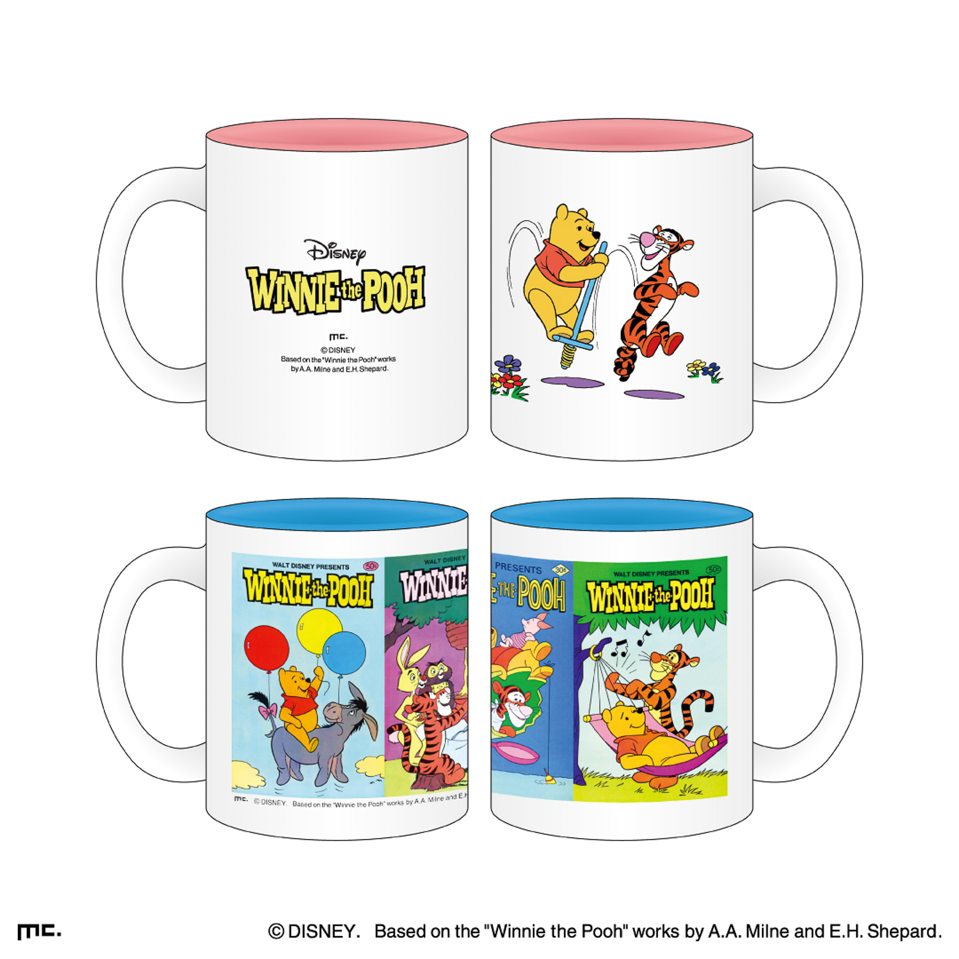 「マグカップ（ポッピングプーさん／ポスタープーさん」（各2200円）