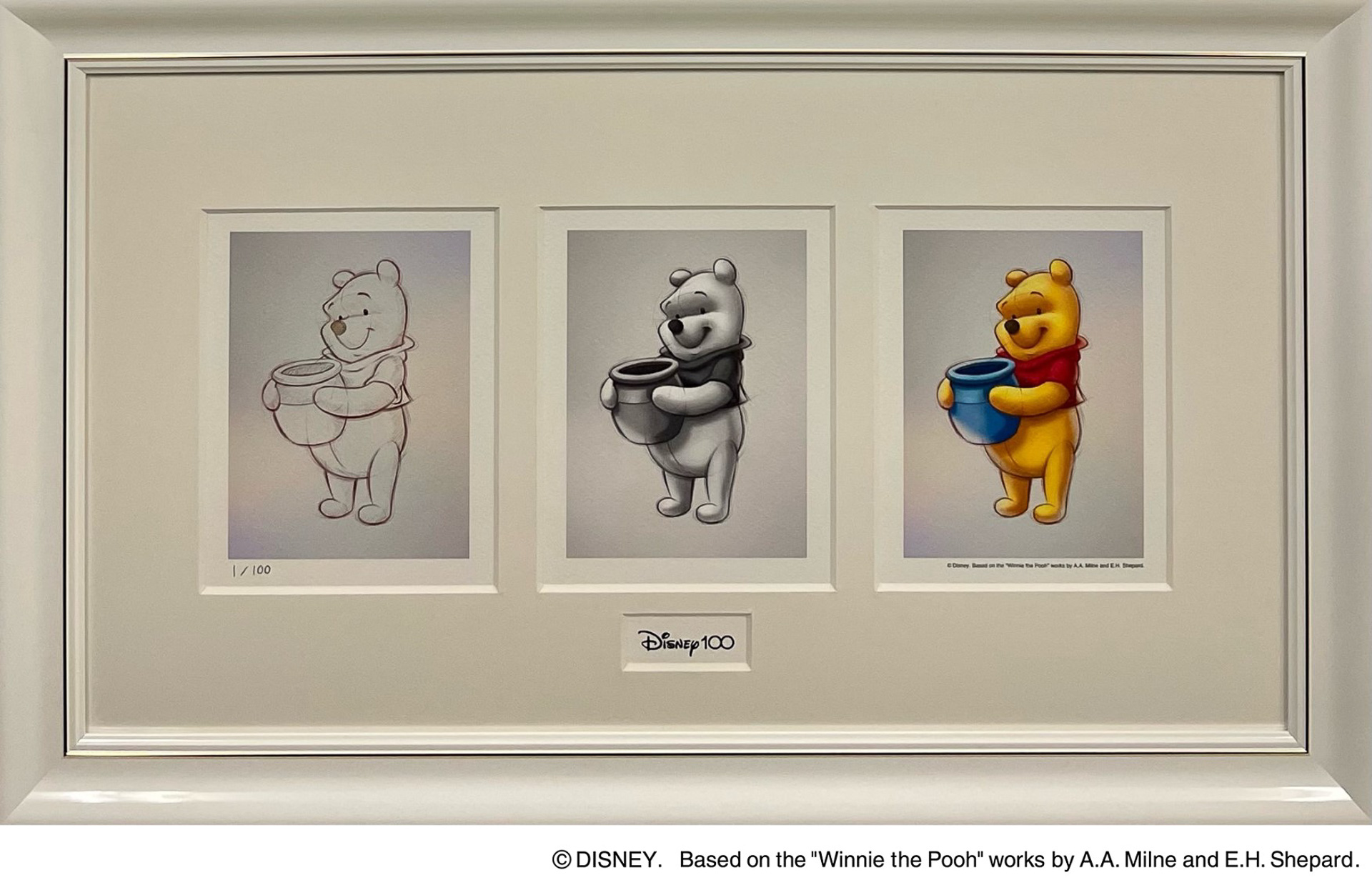 「ディズニーアート コレクション」より「Giclee Art Pooh to color - Celebrate 100 Years」（19万5800円）