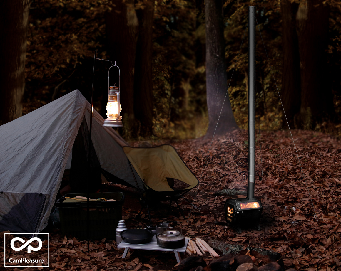 オプションで煙突付きも選べる