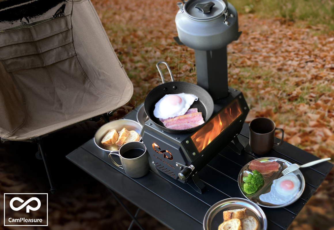 煙突部分を使って2品同時調理可能