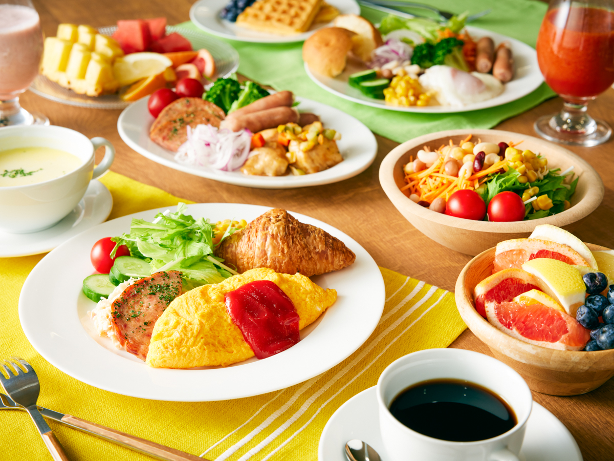 地産地消メニューを楽しめる朝食ビュッフェ