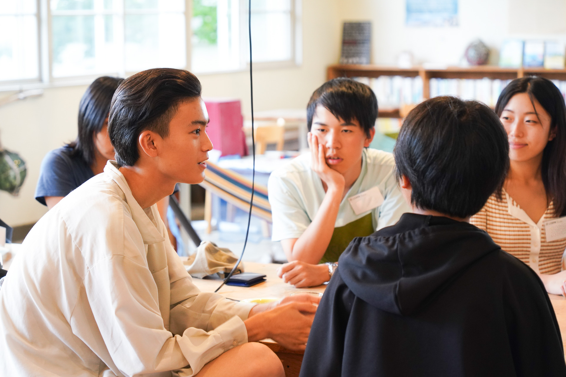 自分の考え方や将来について熱く語っていた