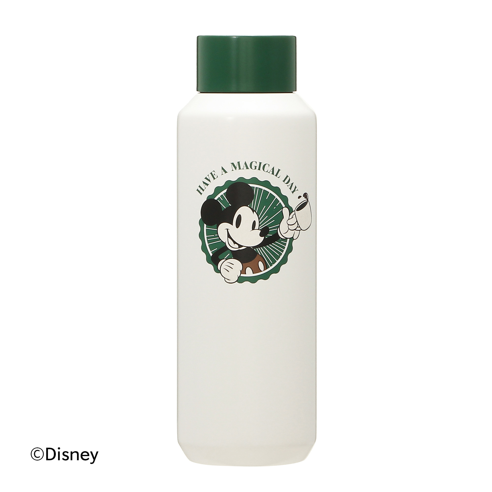 「DISNEY Mickey スクリューリッドステンレスボトル ホワイト 473ml」（4900円）