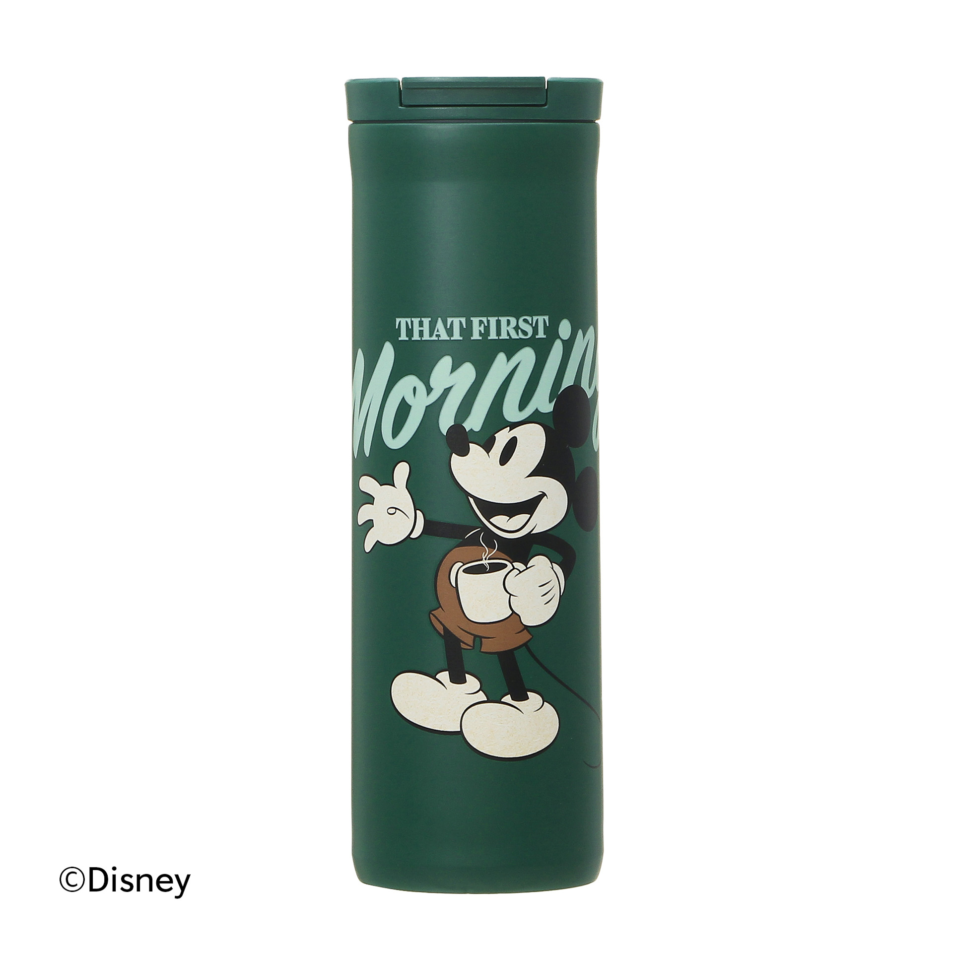 「DISNEY Mickey フリップリッドステンレスボトル グリーン 473ml」（4900円）