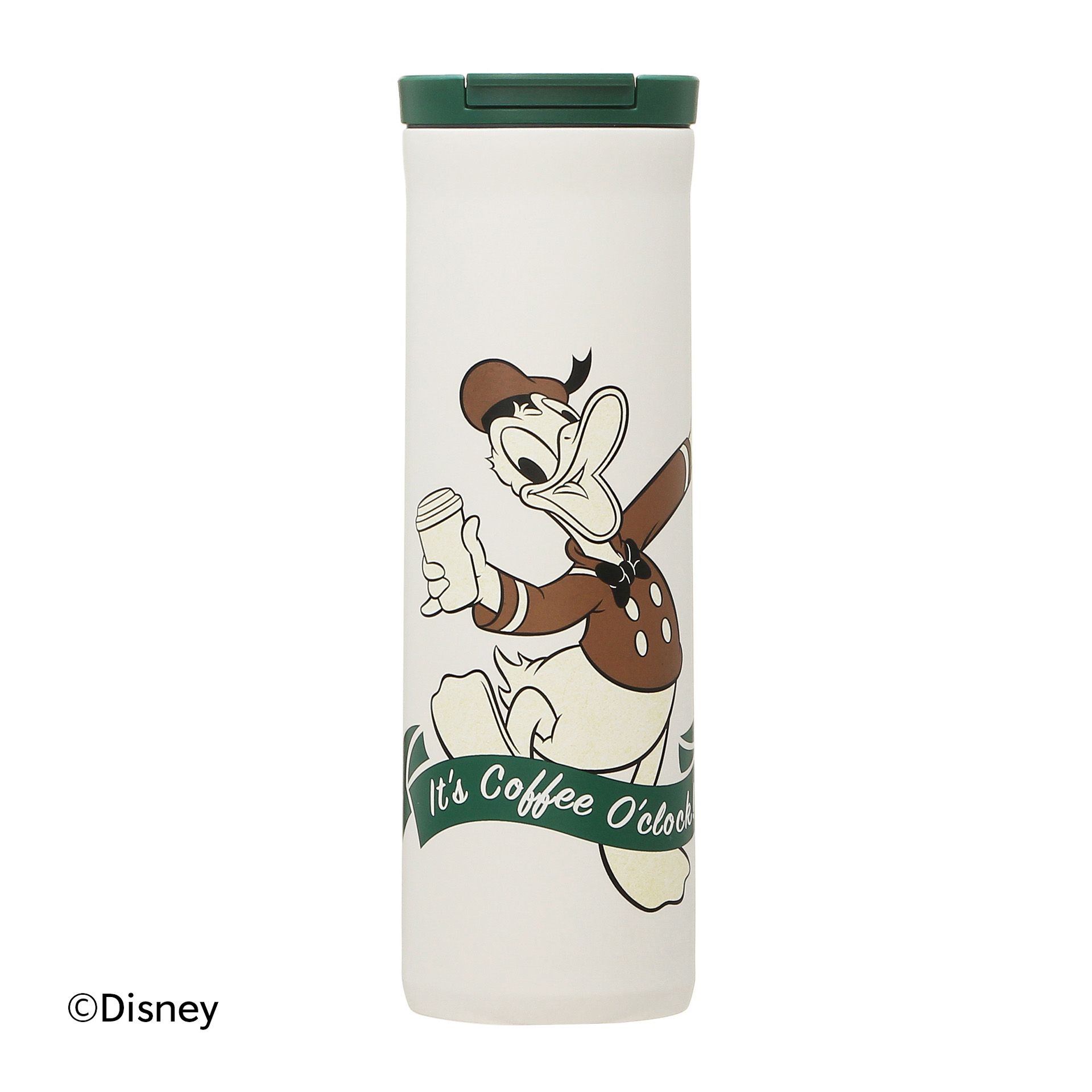 「DISNEY Donald フリップリッドステンレスボトル ホワイト 473ml」（4900円）