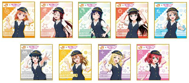 ブラインド仕様で1枚につき1人を描いた「トレーディングミニ色紙」