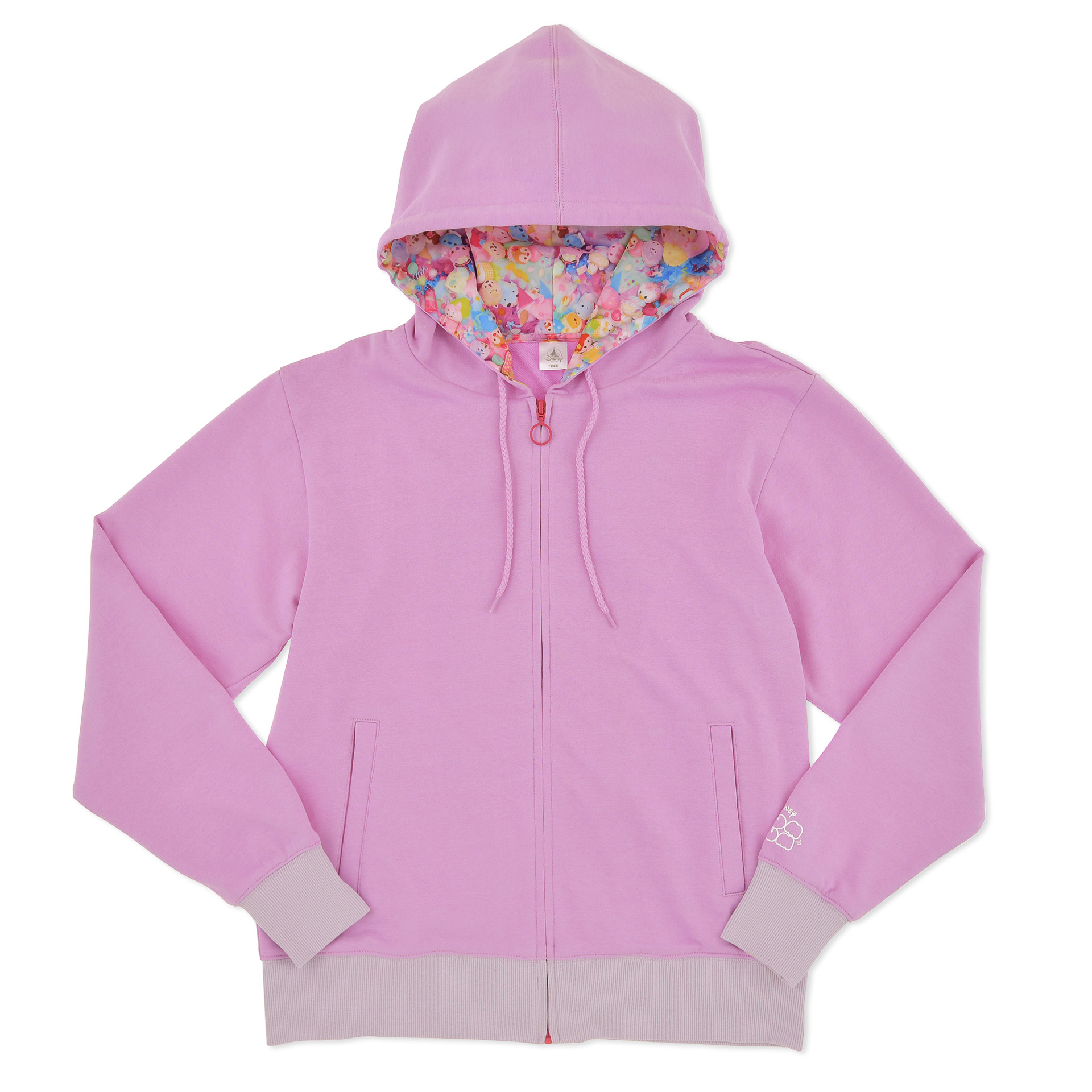 バックプリントとフード内生地に総柄を採用