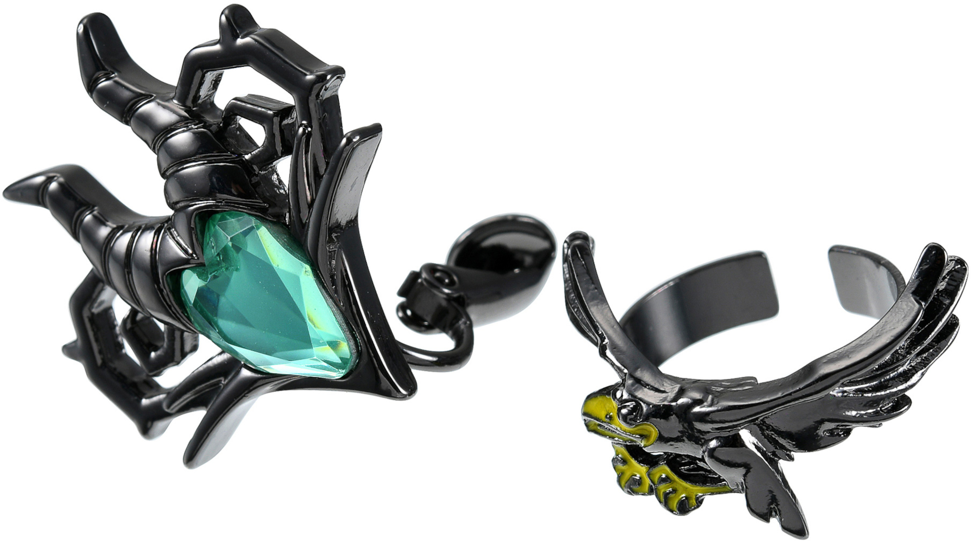 マレフィセントと手下をイメージしたセット。片耳タイプ