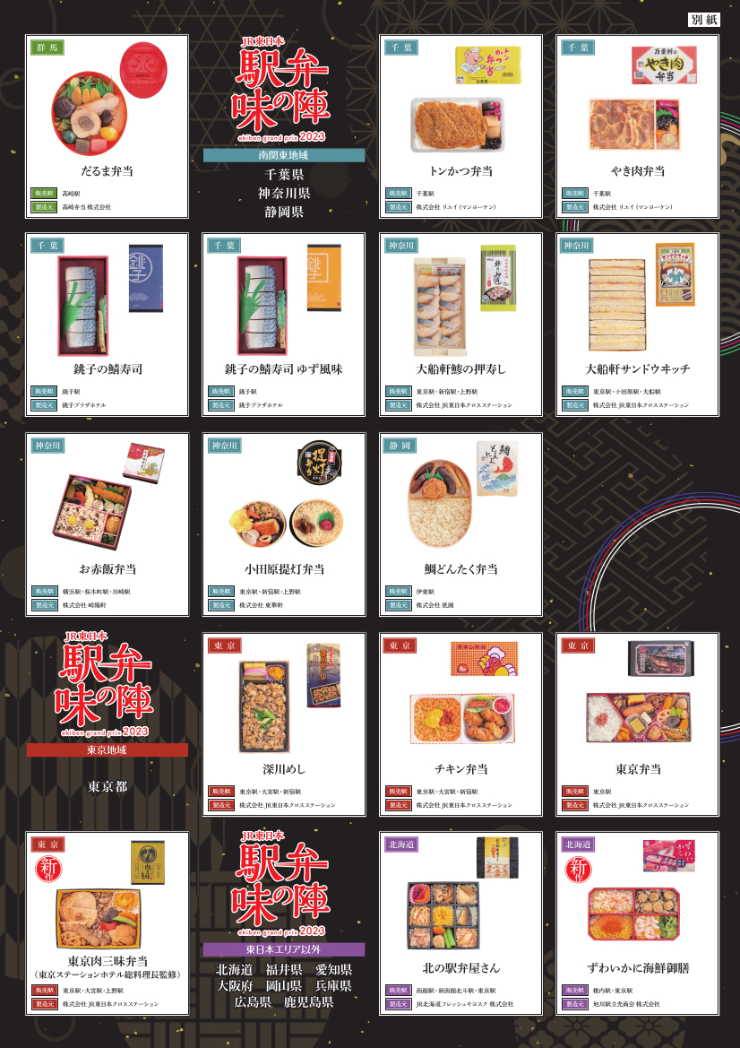 エントリー駅弁一覧