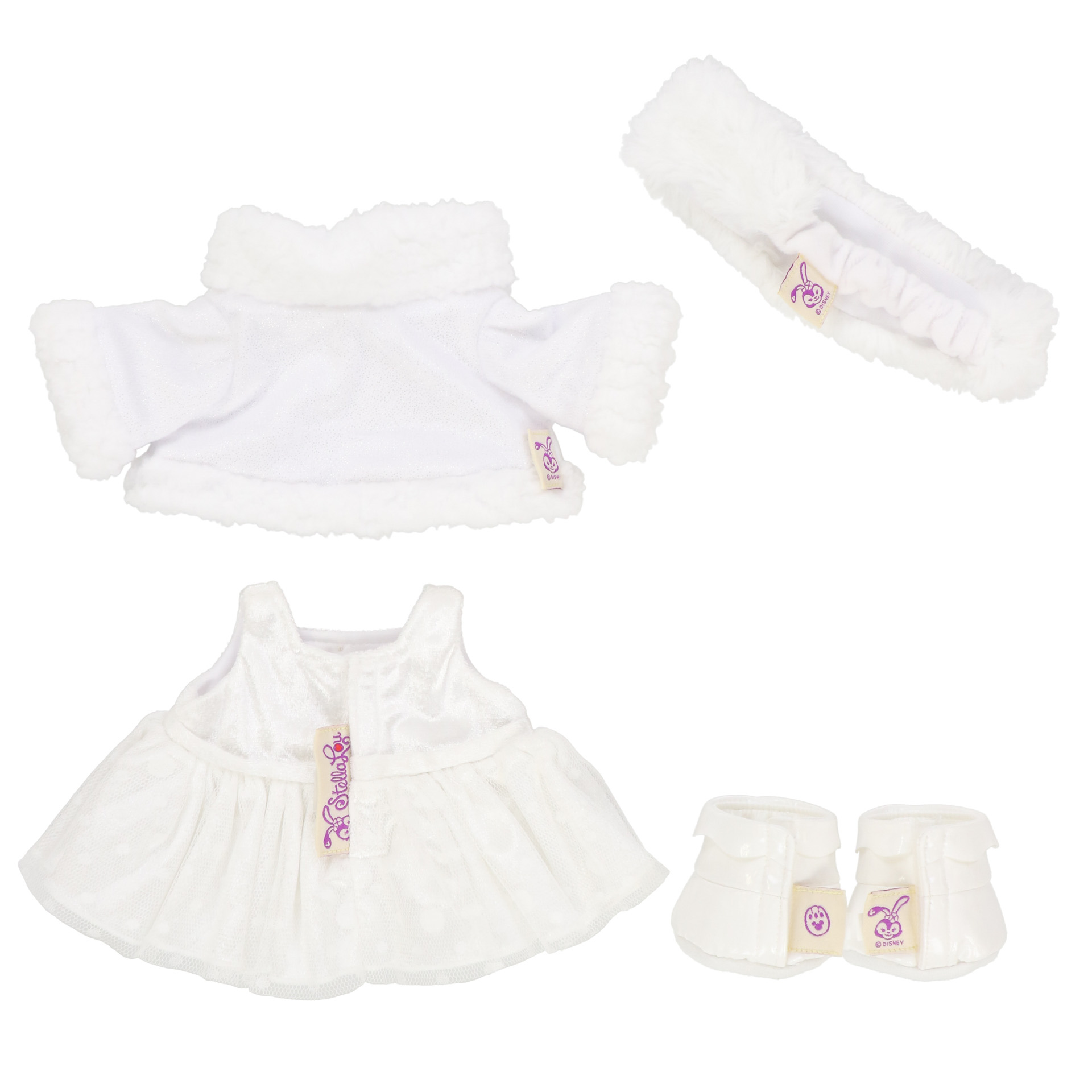 ふんわりジャケットとワンピース、ヘアアクセがセットに