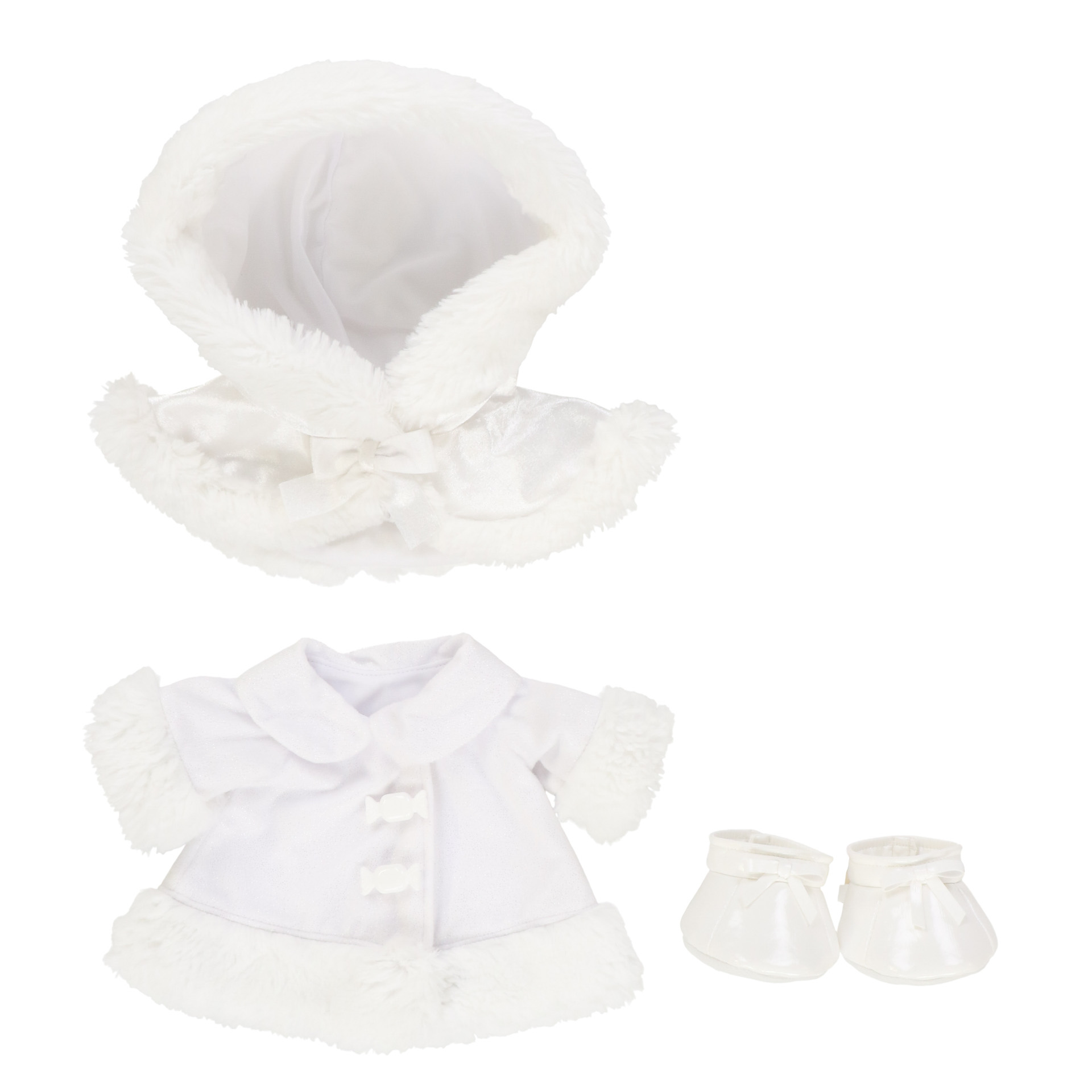 フード付きのポンチョタイプのアウター＆シューズ