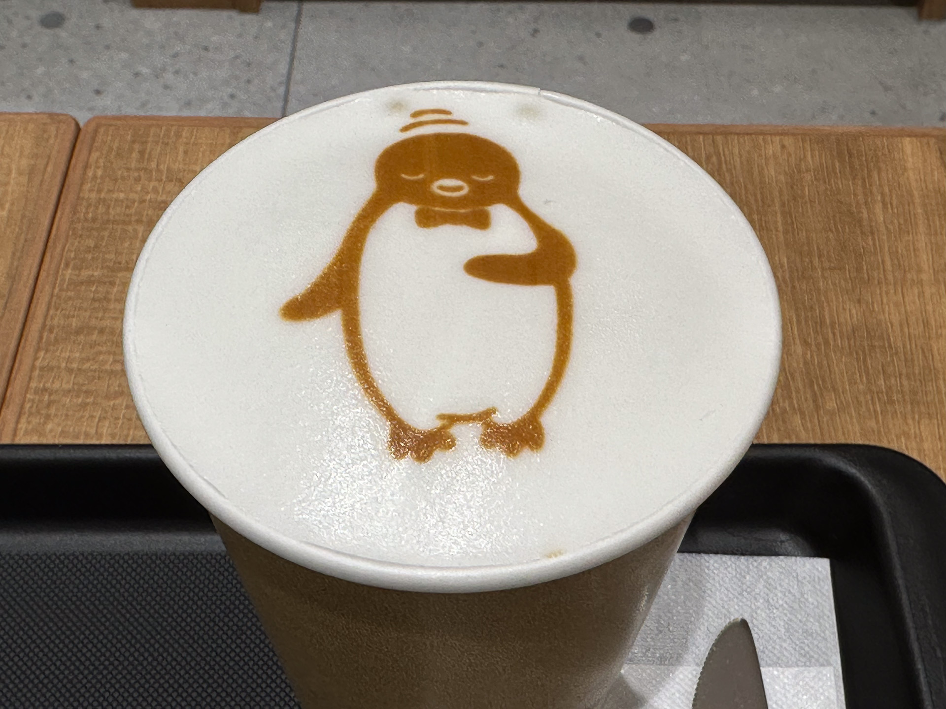 ラテアートは8種類の絵柄を用意している（ランダム）