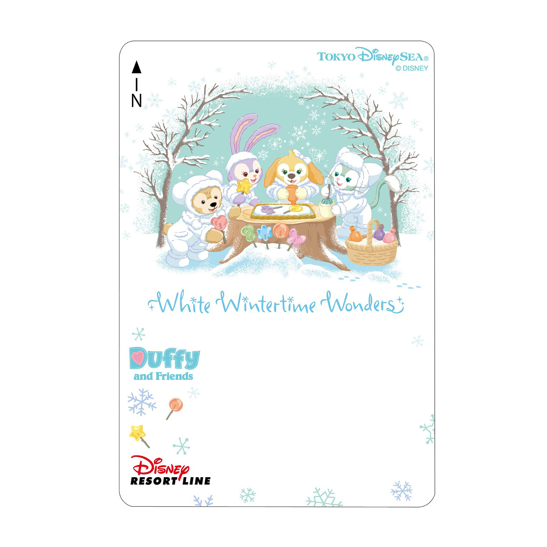 ディズニーリゾートラインでは、ダッフィー＆フレンズの新デザインの「フリーきっぷ」を販売する