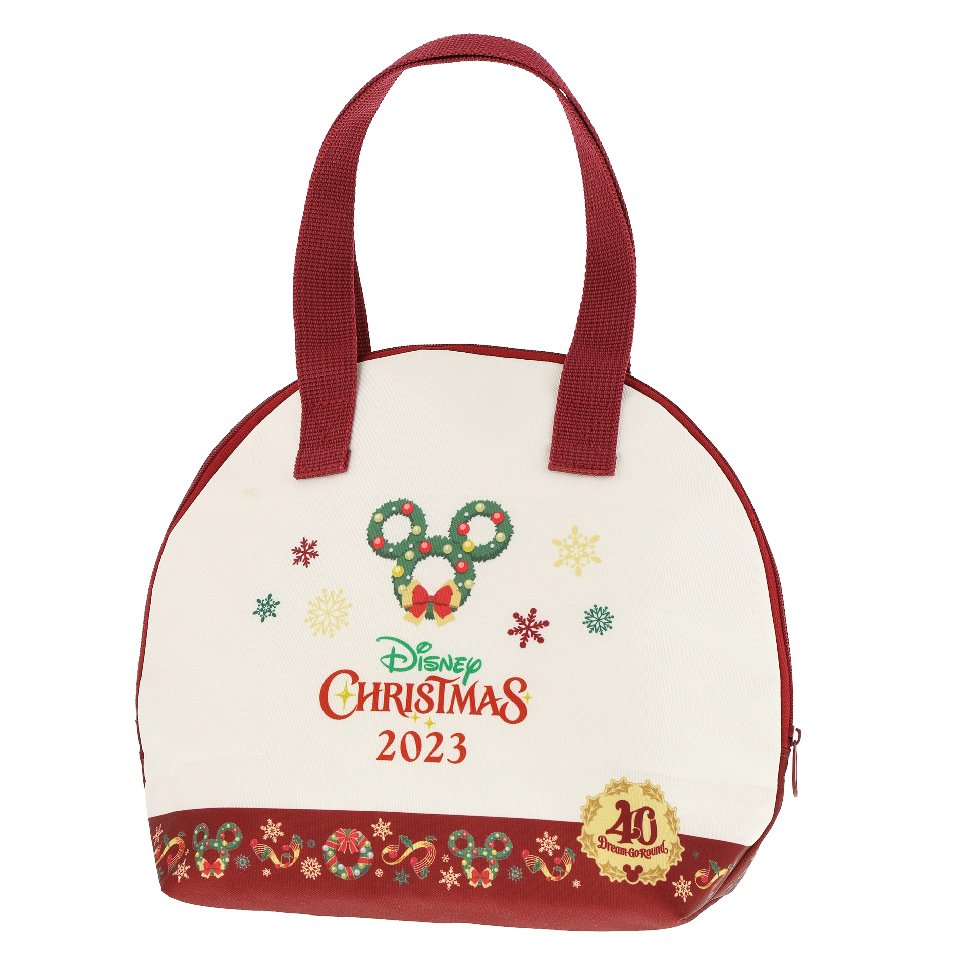 バックにはロゴとリースをデザイン