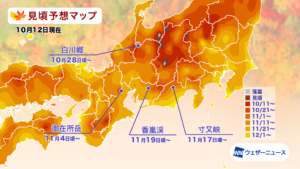 東海の見頃予想