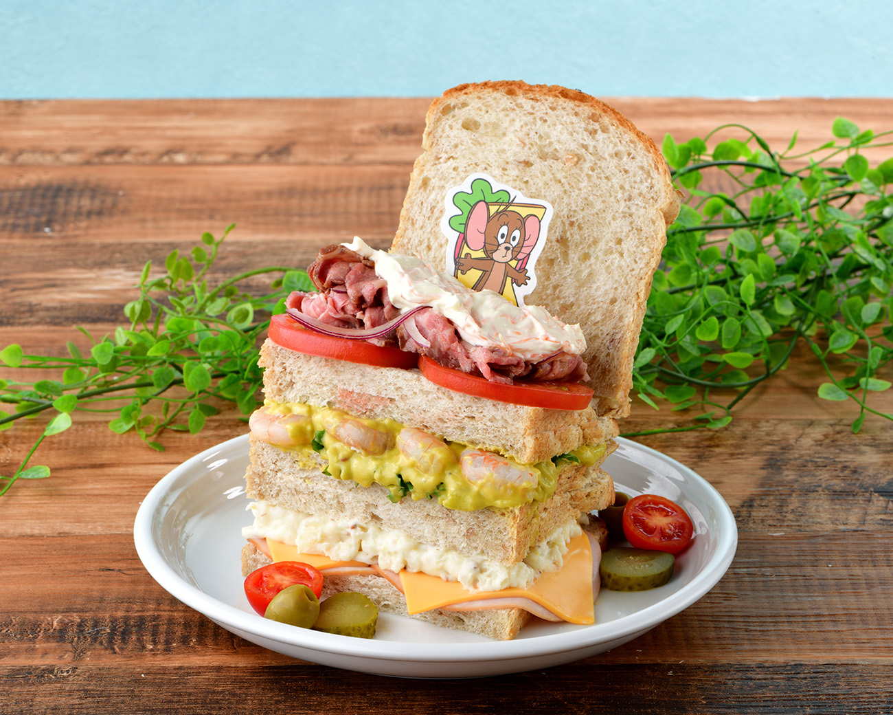 挟まれちゃった！ぺったんこサンドイッチタワー