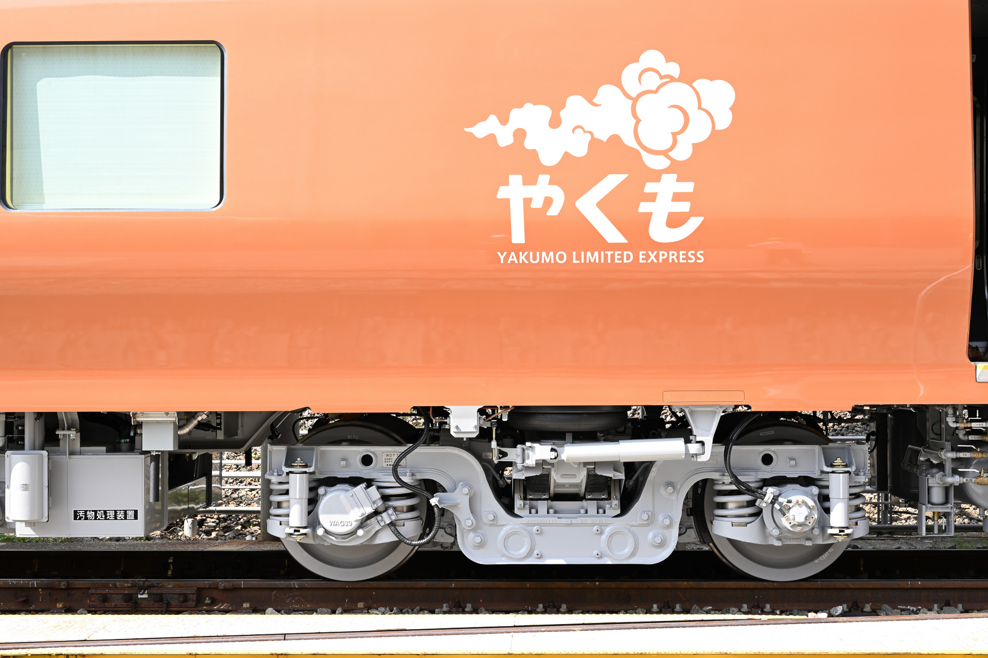 車体側面に施したやくものシンボルマーク