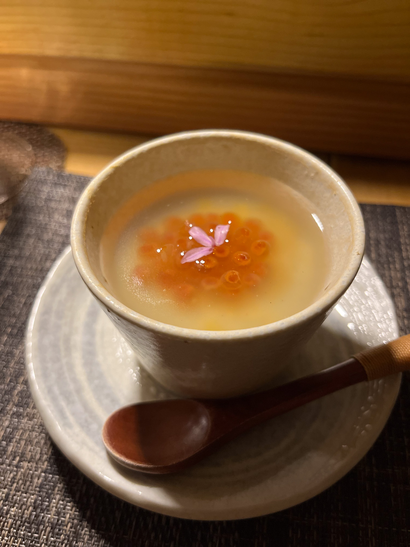 スイートポテトととうもろこし入り茶碗蒸し