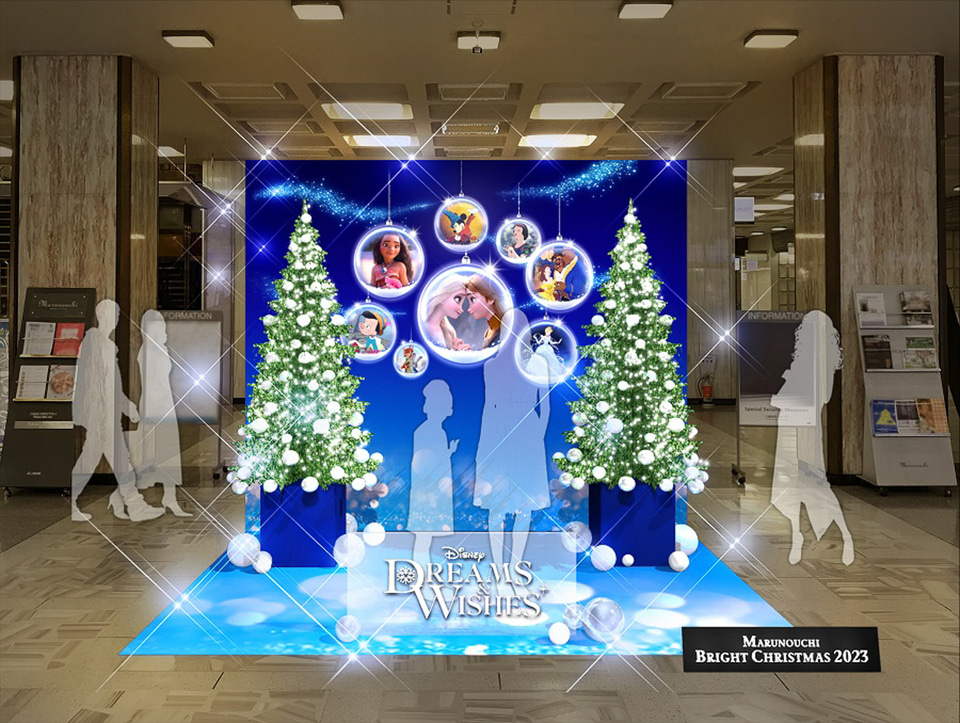 ディズニーのクリスマス装飾が丸の内エリアに出現。ツリーや