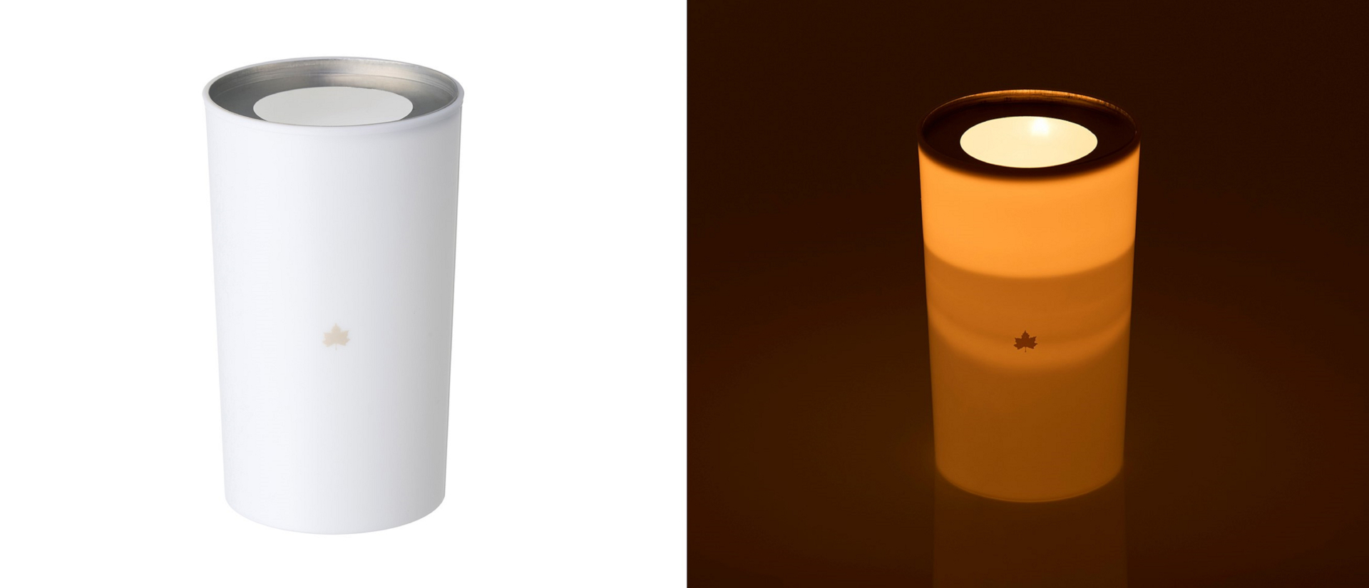 キャンドルを水に浮かべてほのかな光を演出する「LOGOS キャンドルカップ」