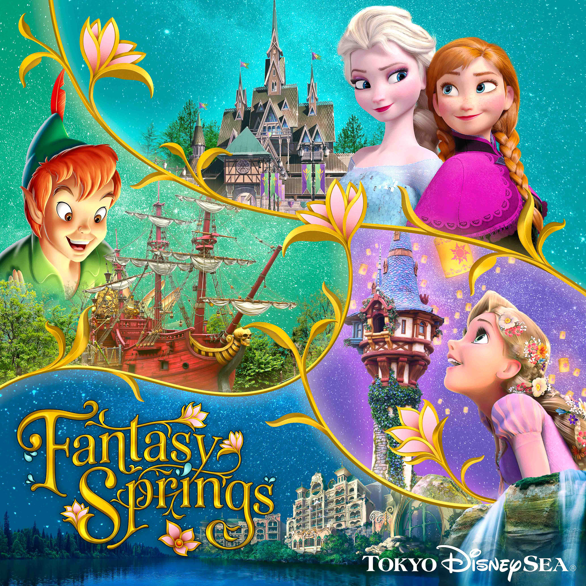 東京ディズニーシーの新テーマポート・ファンタジースプリングスが6月6日にオープンする