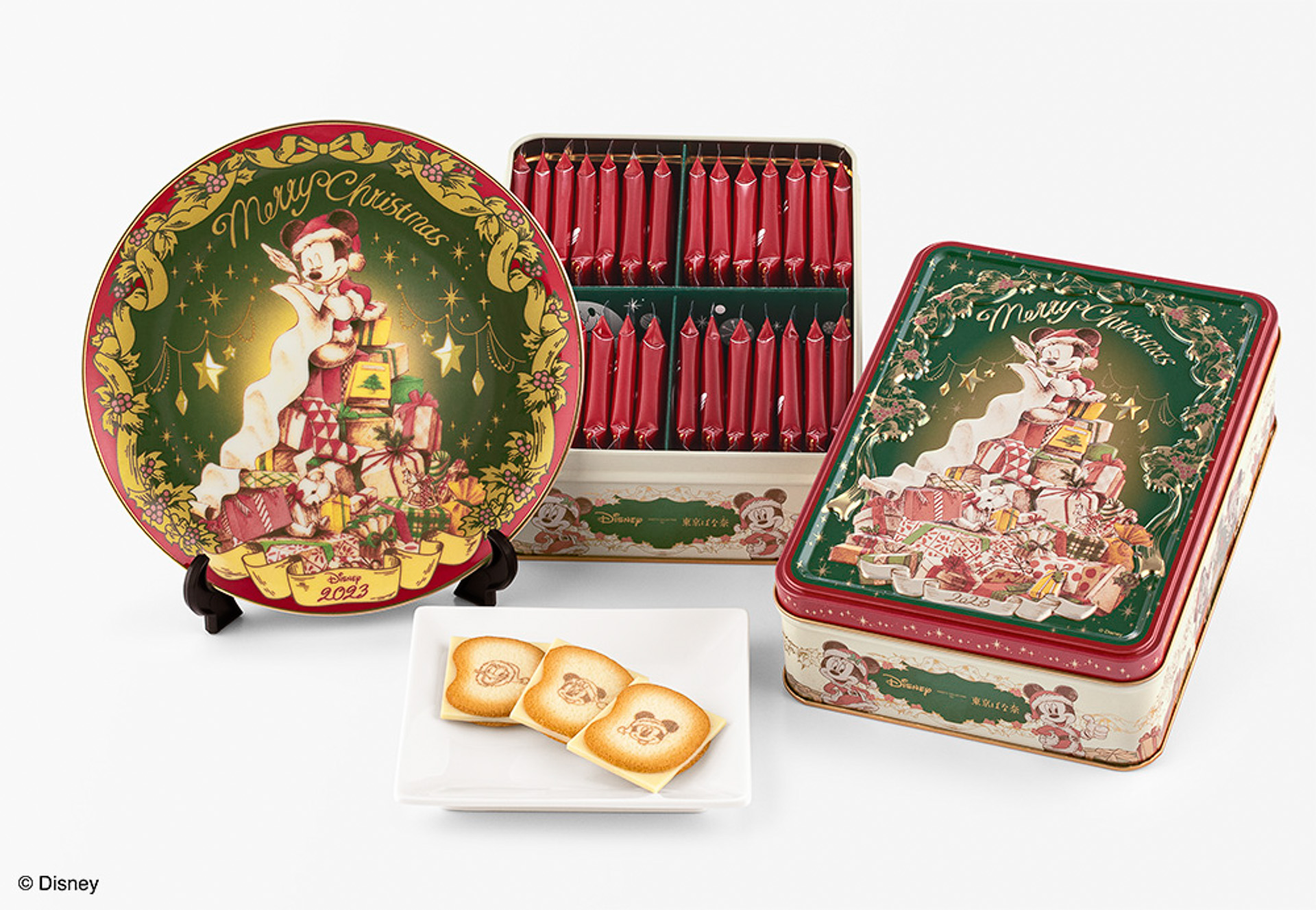 「ミッキー＆フレンズ＜クリスマス＞／ショコラサンド『見ぃつけたっ』28枚入 イヤープレート付き」（4950円）