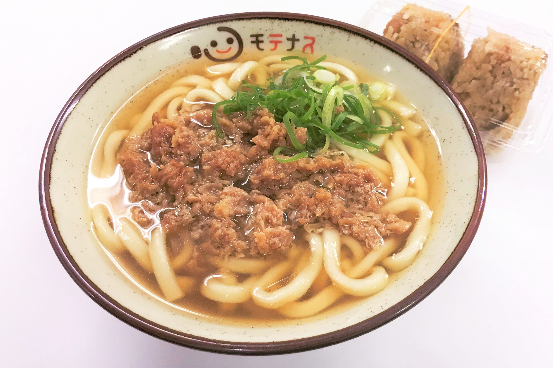 かしわうどん・かしわにぎりセット