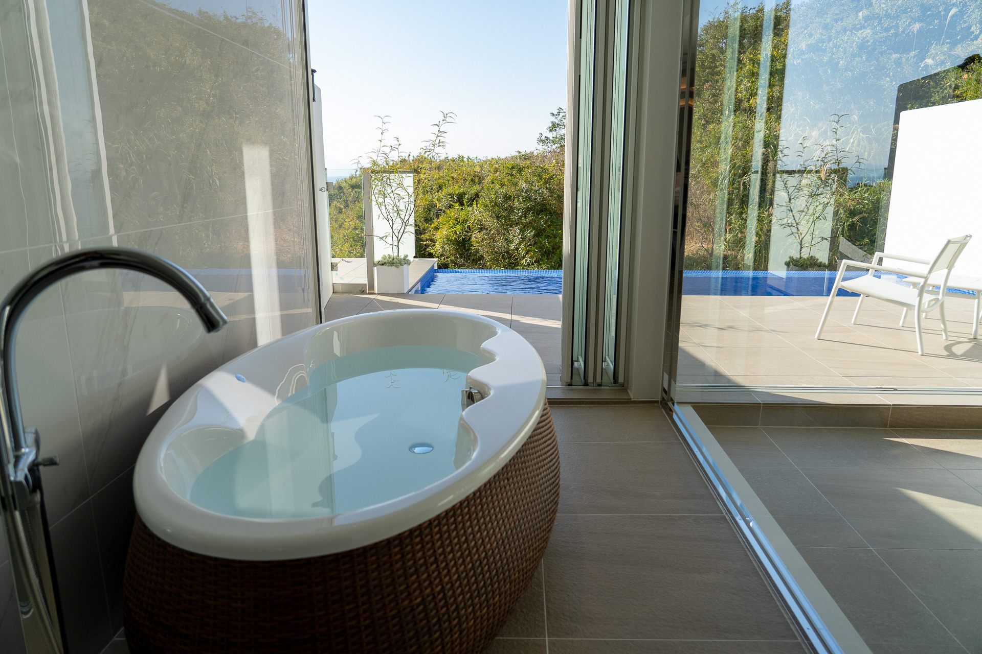 海も見えて緑も見えるというのがいい