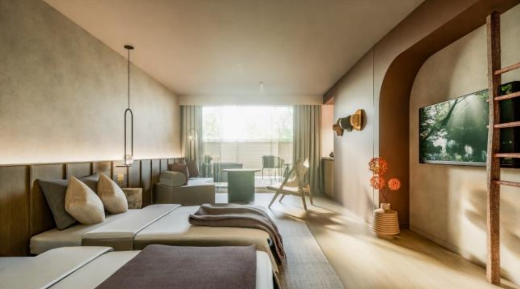 「Deluxe Onsen Twin」の客室