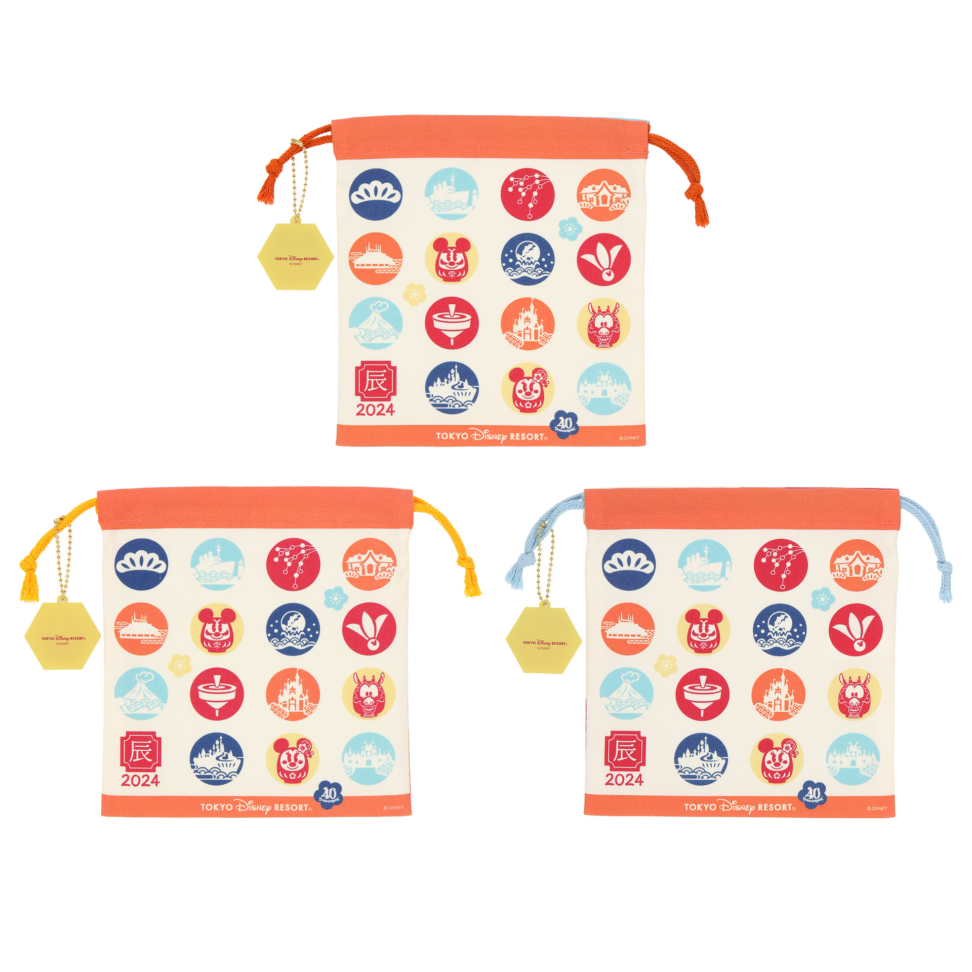 裏には正月モチーフとパークアイコンがずらり