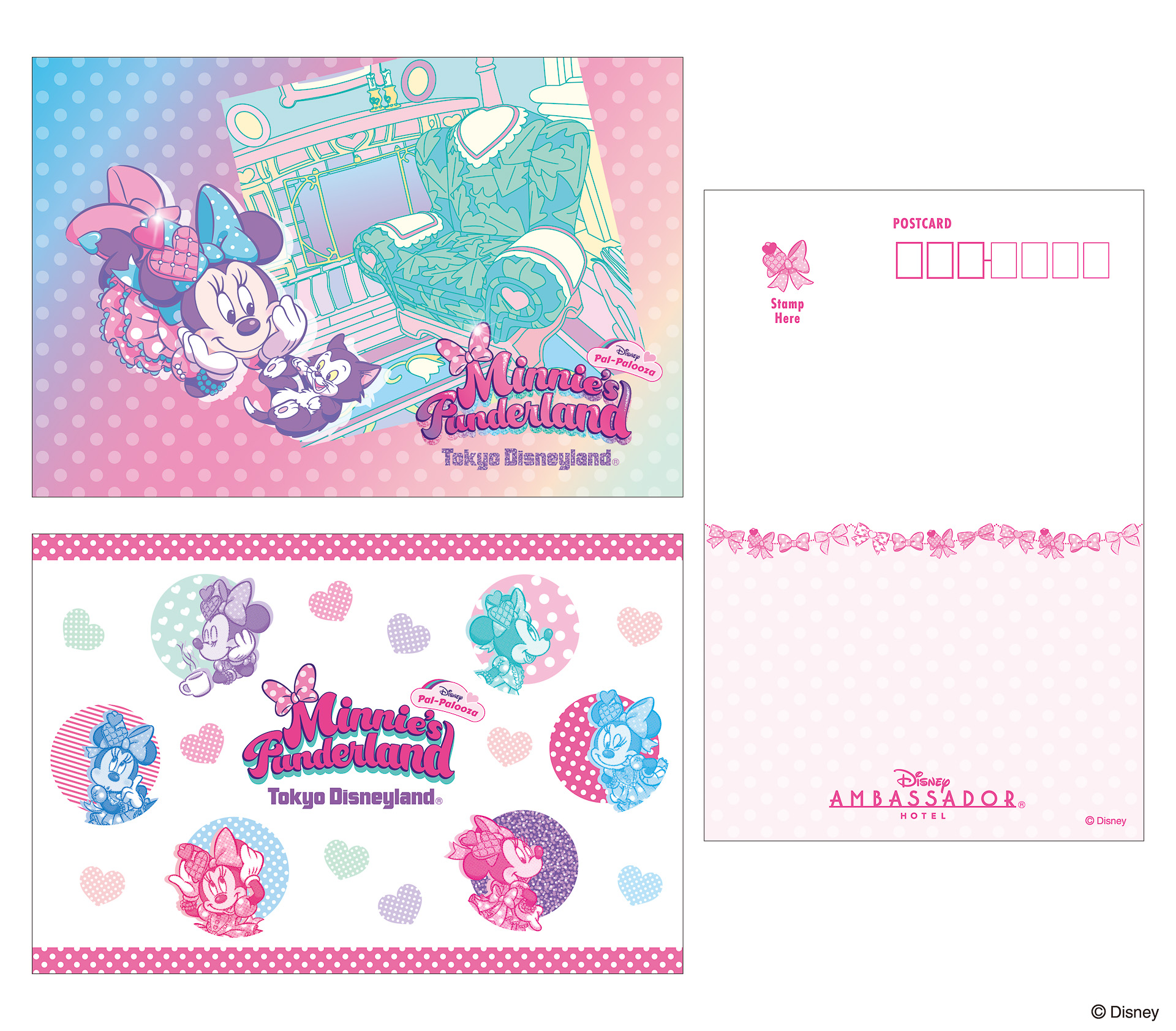 ポストカードはデザイン違いの2タイプ（裏側は同一）