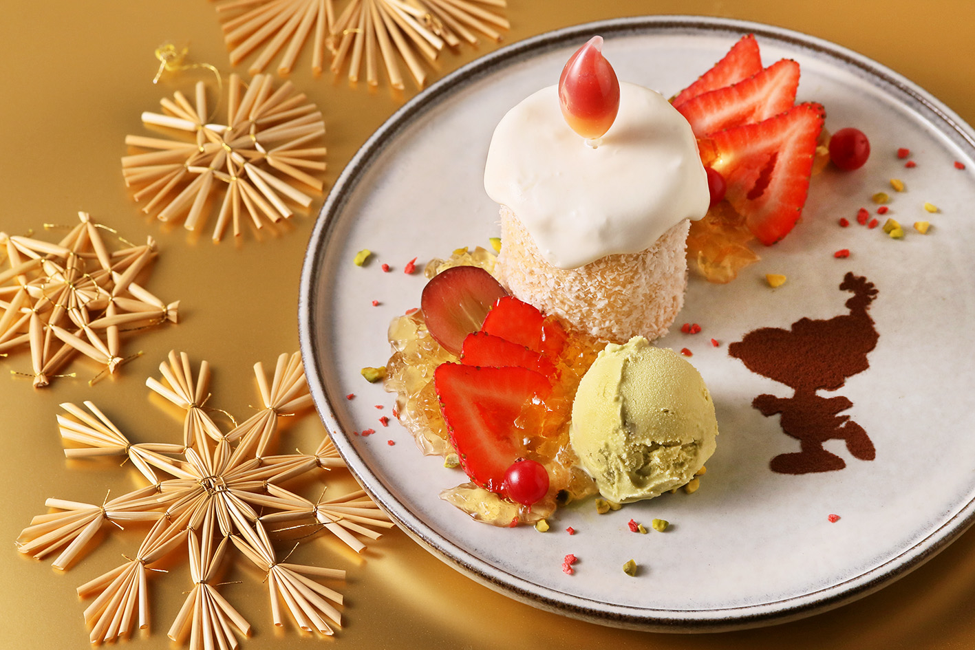 紅茶とホワイトチョコのムース キャンドル仕立て