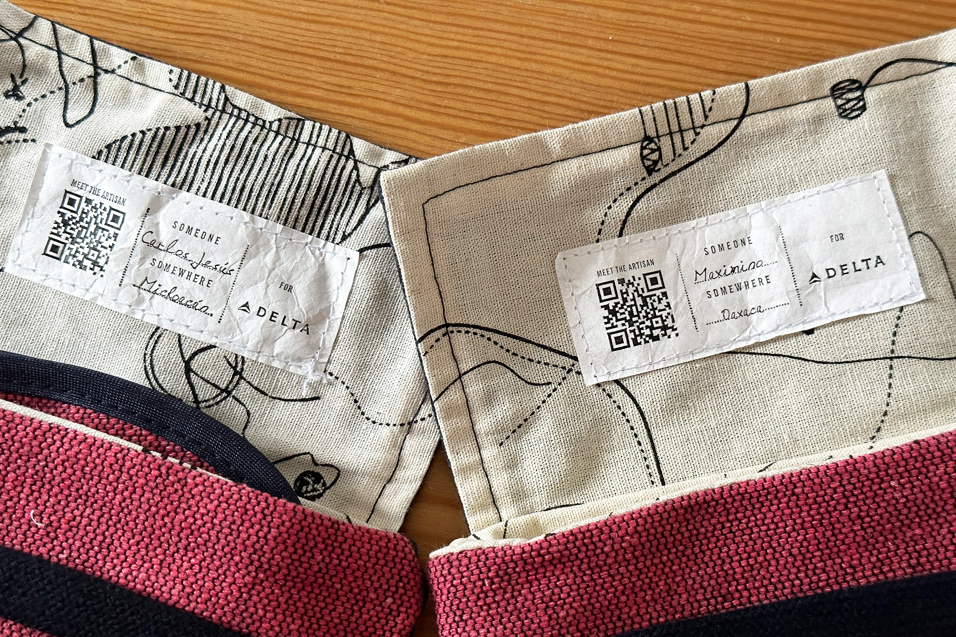 往路と復路で違う職人さんだということが分かってちょっと感動！　QRコードから飛んだ先で名前を入力すると、その職人さんの顔が分かって自己紹介文が読めたりします