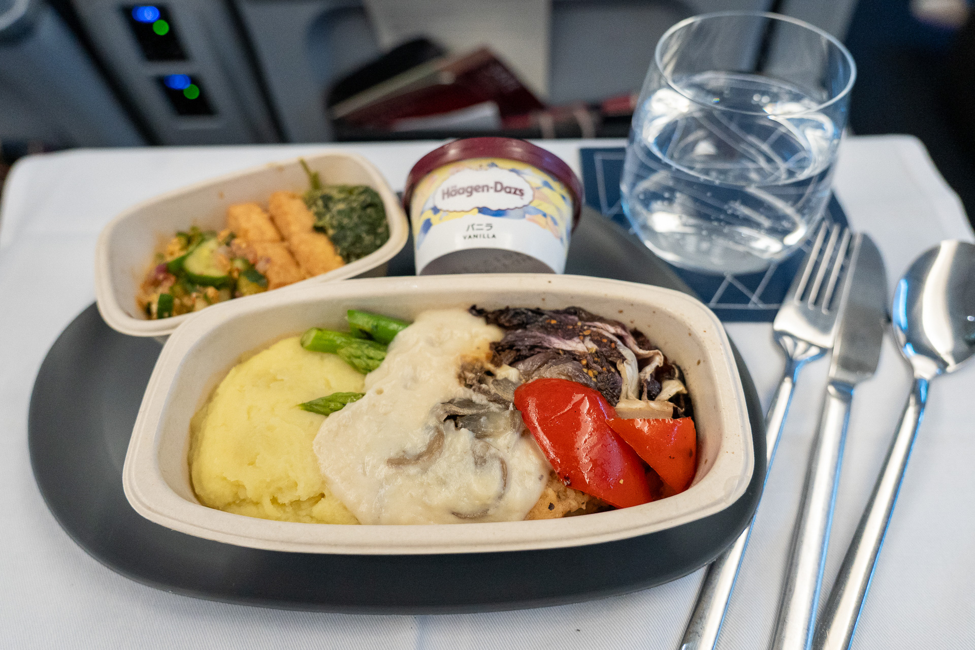 鶏胸肉のローストをチョイス。サラダとデザートは共通です