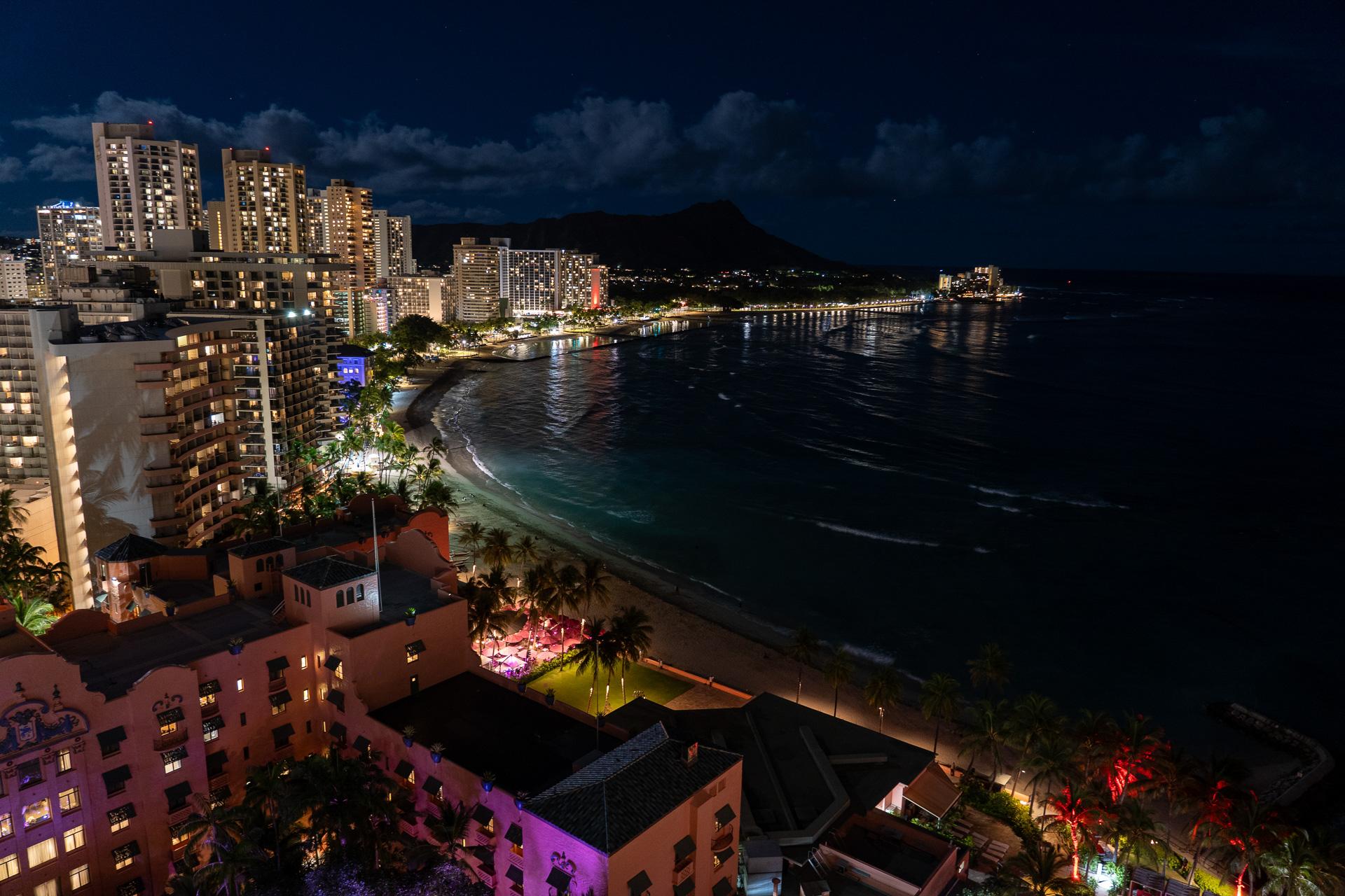 お部屋のラナイから見たある晩の夜景